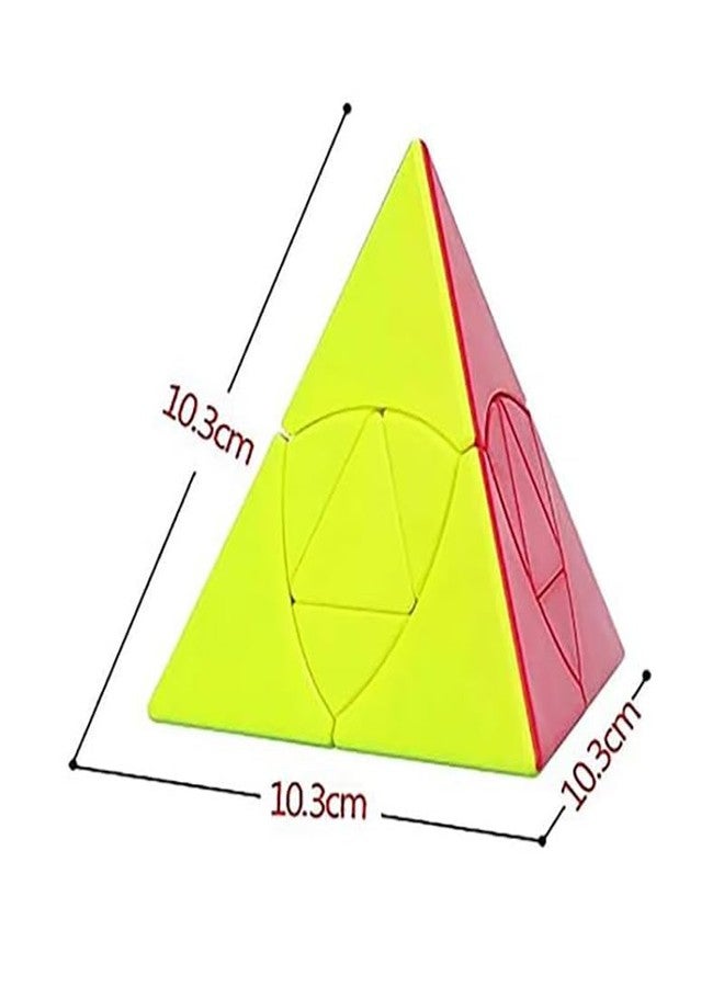 HAWKISTER Qiyi Duomo Cube Pyramid Stickerless Pyraminx Speed Cube Twist Toy Puzzle, 6+ Years - Image 4